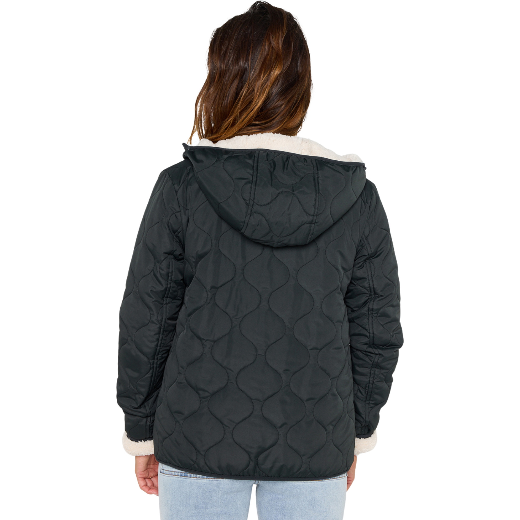 2026 Rip Curl Womens Anoeta Classic Quilted Jacket 03FWJA - Noir